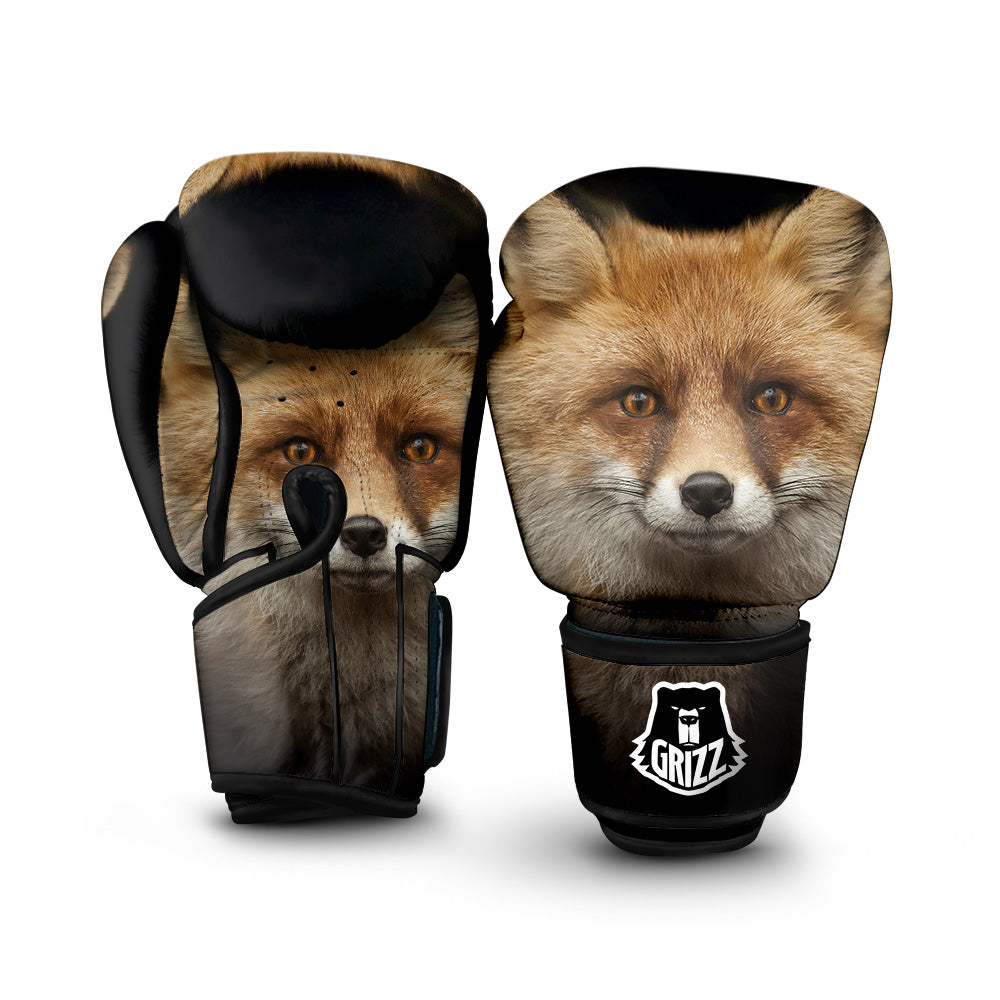 Portrait Head Fox Print Boxing Gloves-grizzshop