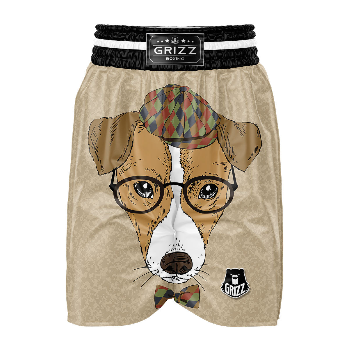 Portrait Jack Russell Terrier Print Boxing Shorts-grizzshop