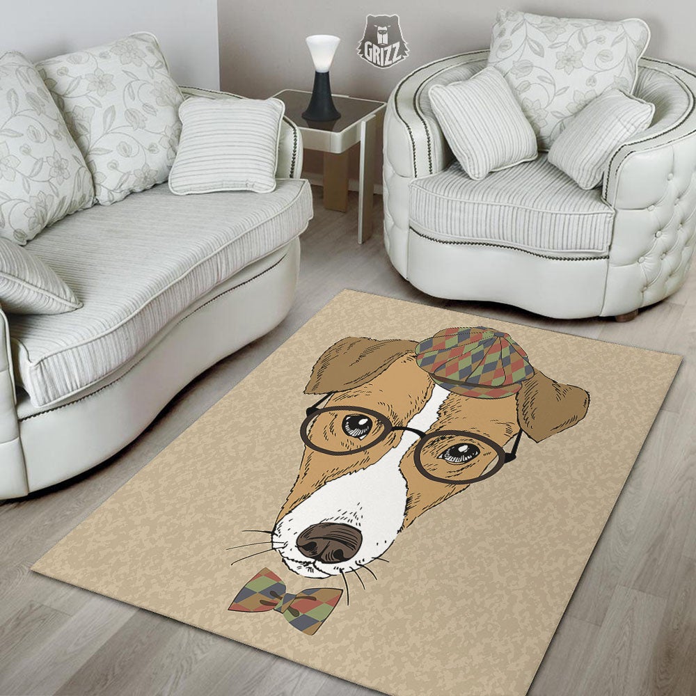 Portrait Jack Russell Terrier Print Floor Mat-grizzshop