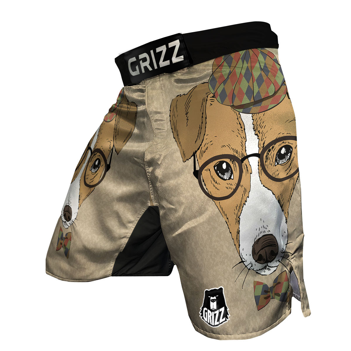 Portrait Jack Russell Terrier Print MMA Shorts-grizzshop