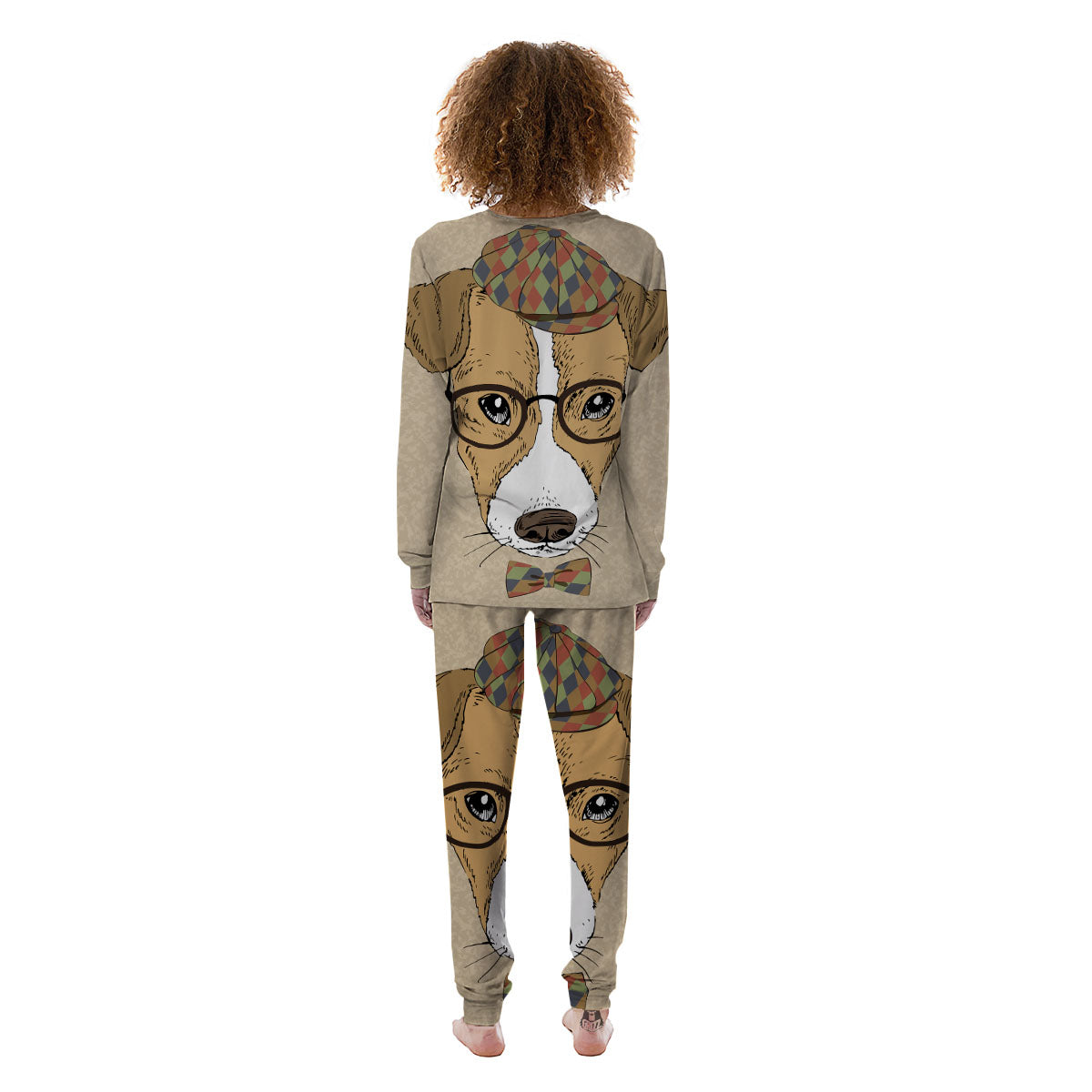 Portrait Jack Russell Terrier Print Women's Pajamas-grizzshop