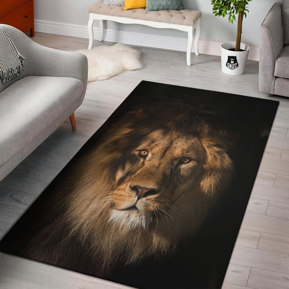 Portrait Leo Print Floor Mat-grizzshop