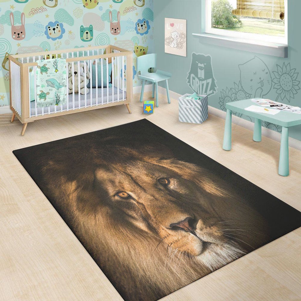 Portrait Leo Print Floor Mat-grizzshop