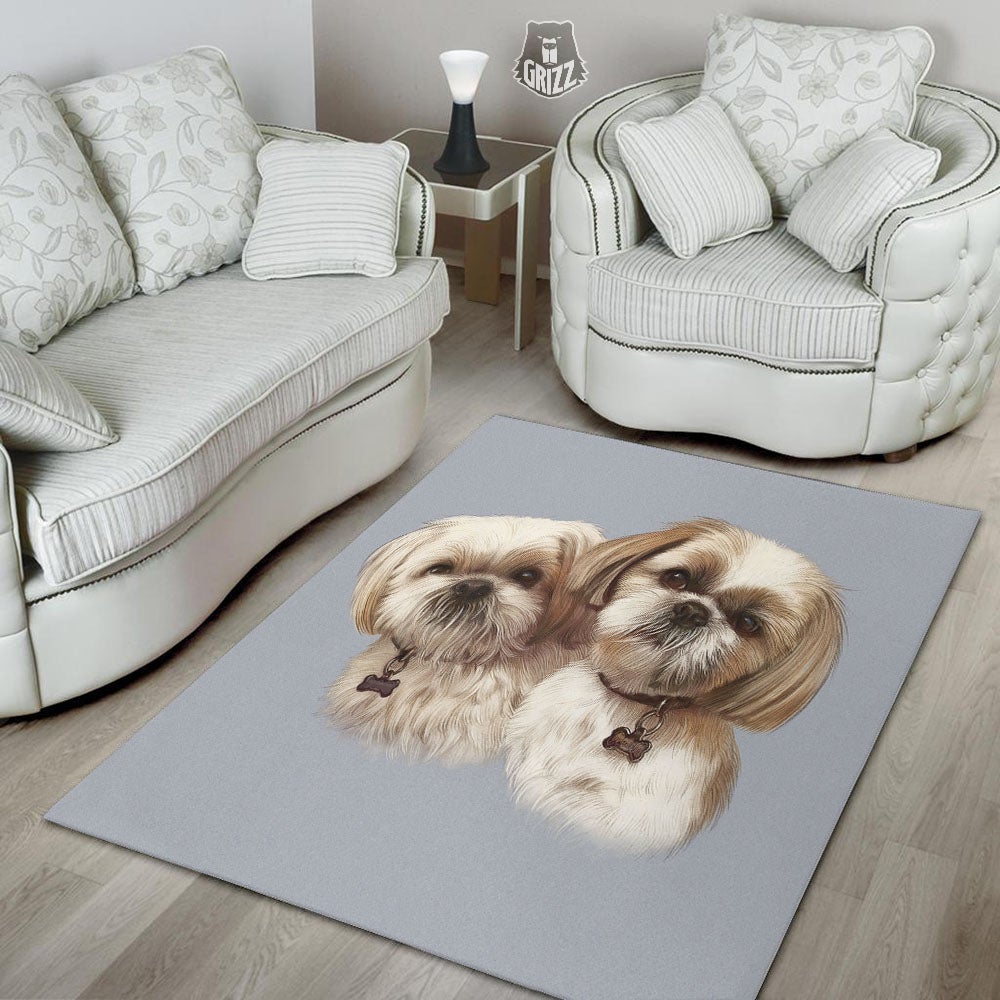 Portrait Shih Tzu Print Floor Mat-grizzshop