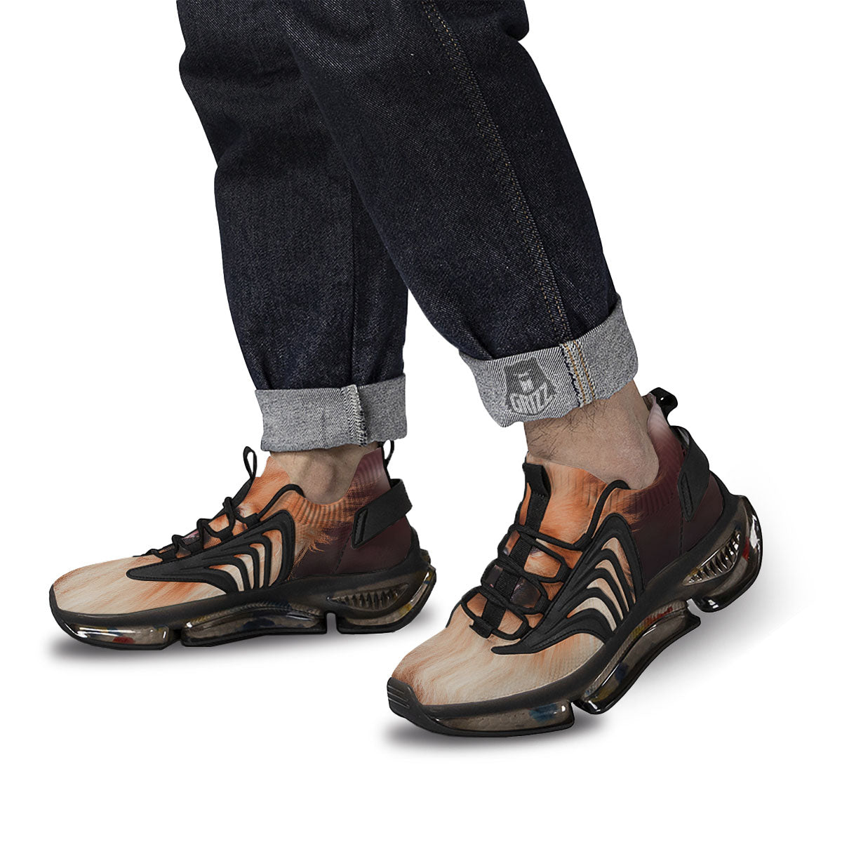 Portrait Vintage Pomeranian Black Gym Shoes-grizzshop