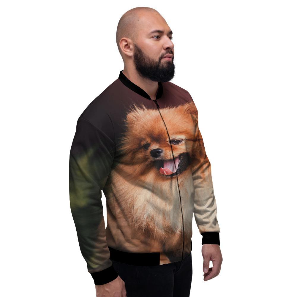 Portrait Vintage Pomeranian Men's Bomber Jacket-grizzshop