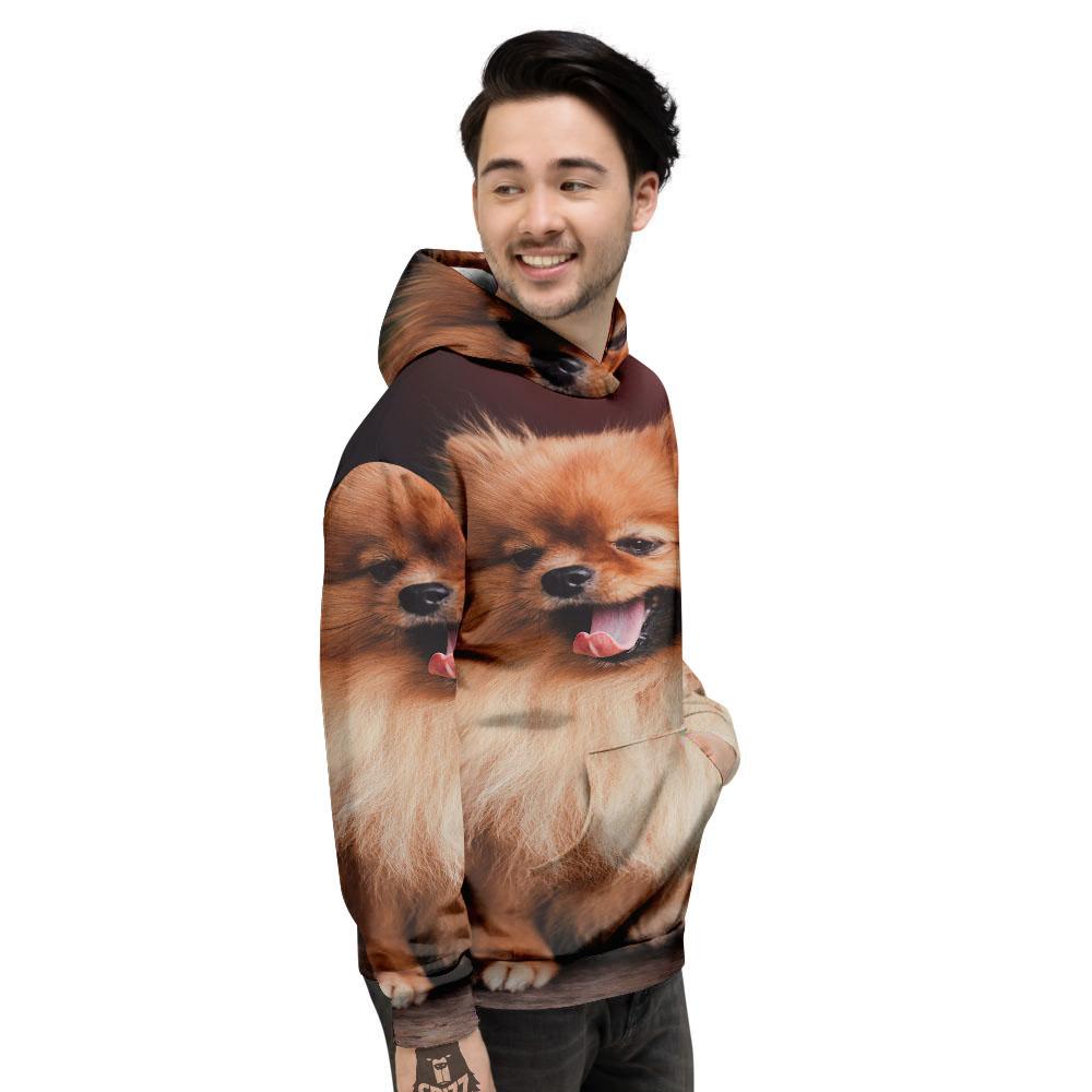 Portrait Vintage Pomeranian Men's Hoodie-grizzshop