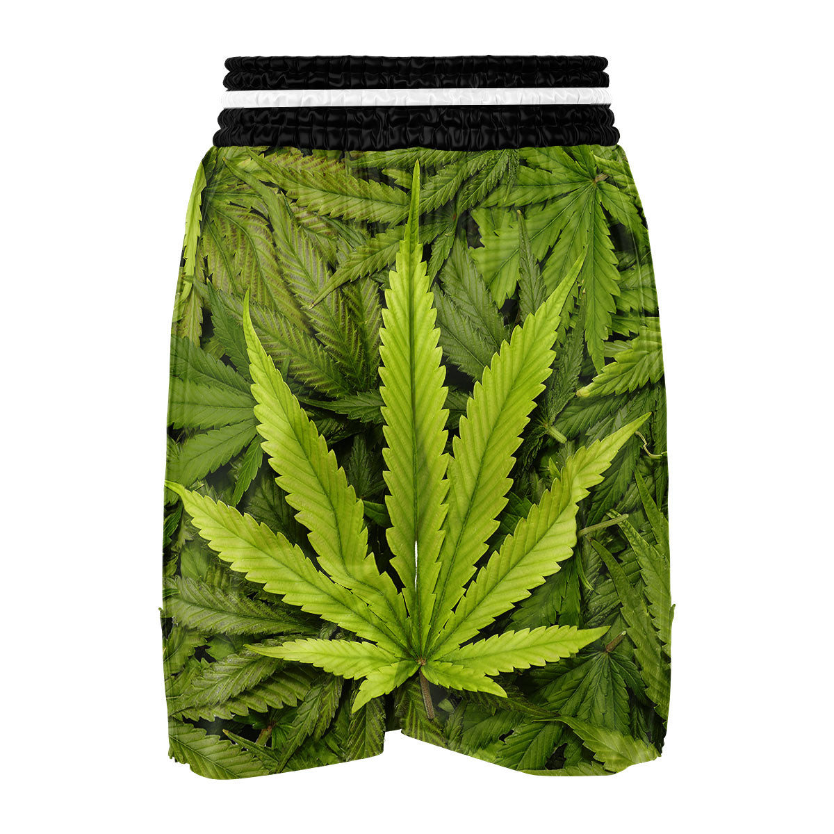 Pot Leaf Green Print Boxing Shorts-grizzshop