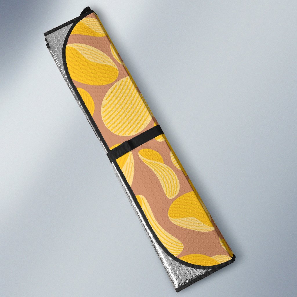 Potato Chip Pattern Print Car Sun Shade-grizzshop