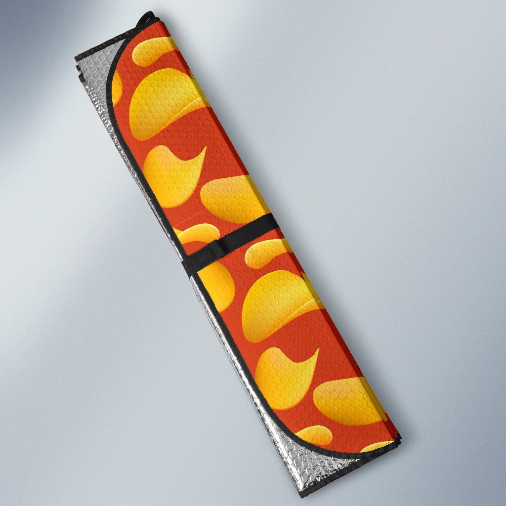 Potato Chip Print Pattern Car Sun Shade-grizzshop