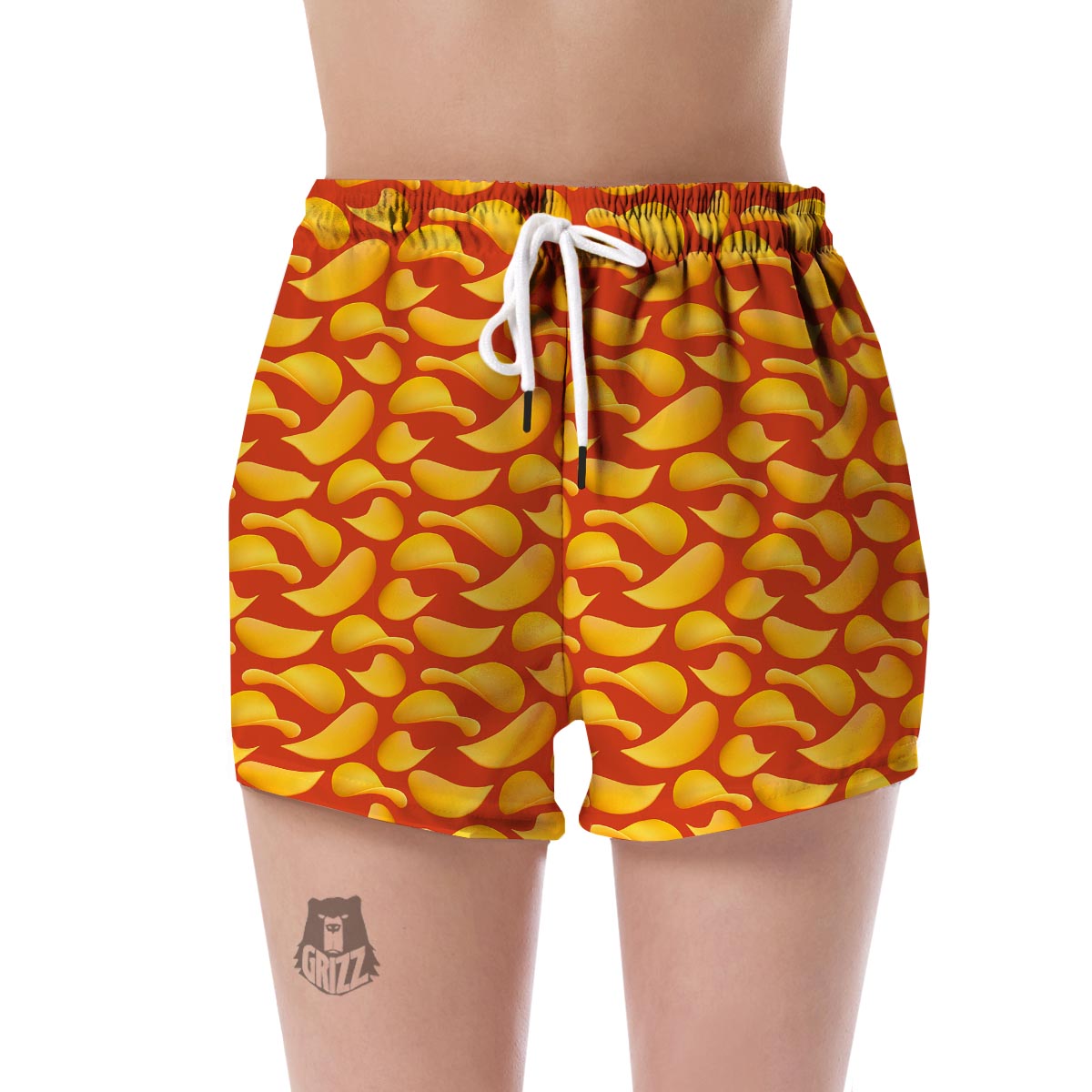 Potato Chip Print Pattern Women's Shorts-grizzshop
