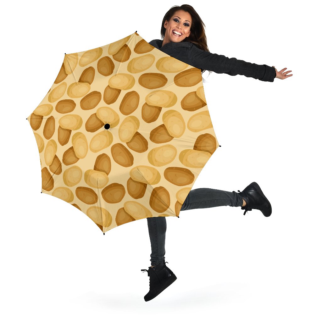 Potato Pattern Print Automatic Foldable Umbrella-grizzshop