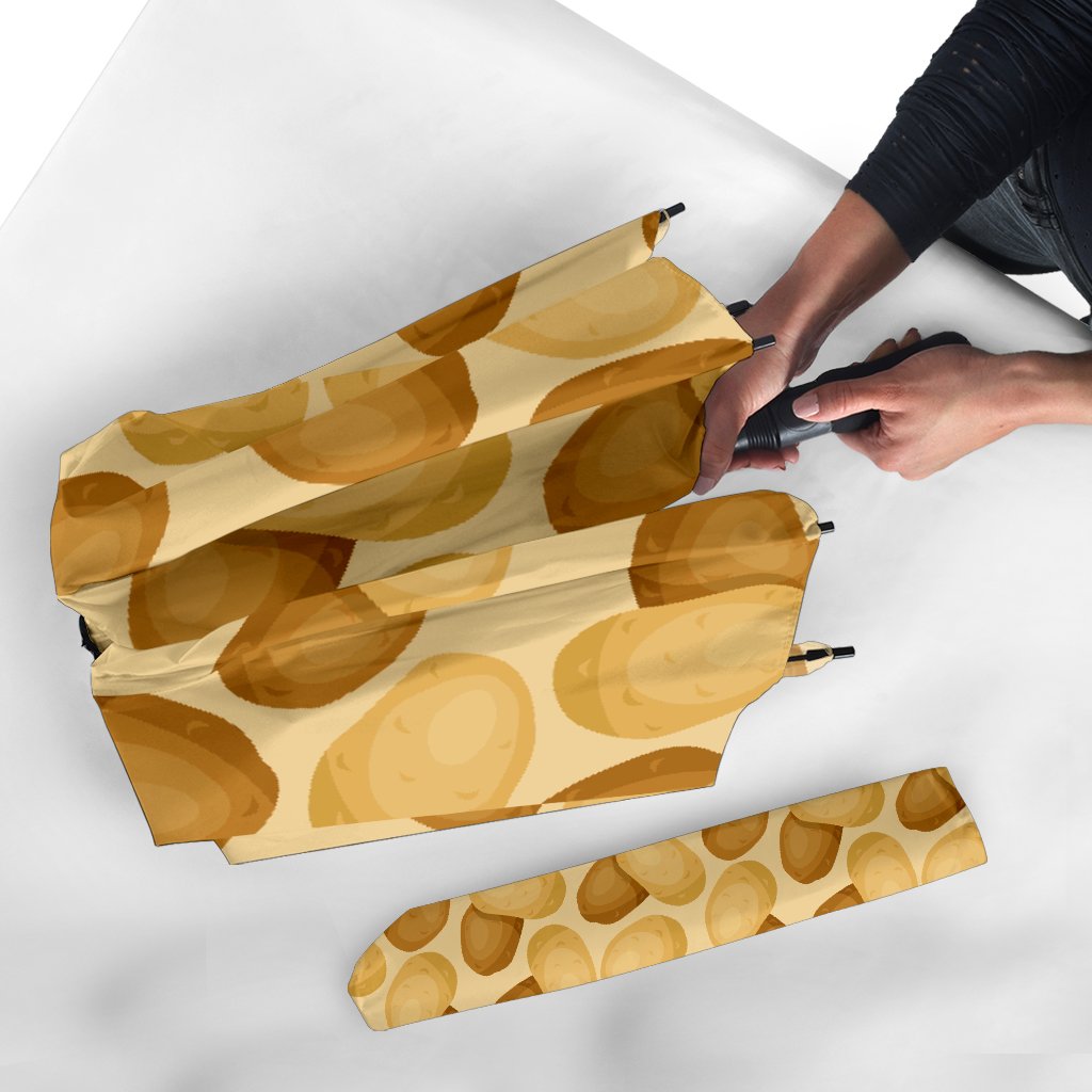 Potato Pattern Print Automatic Foldable Umbrella-grizzshop