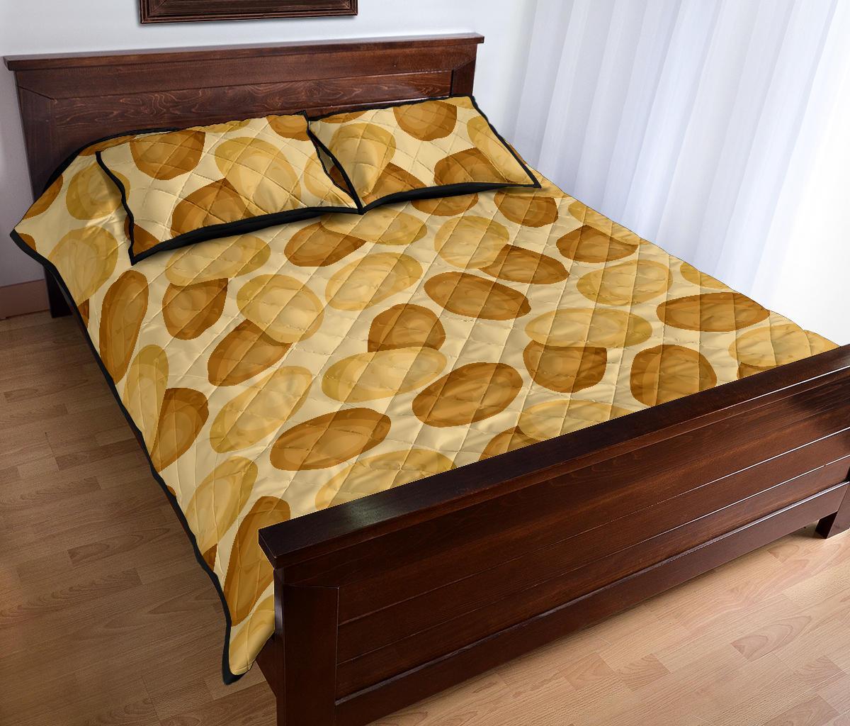 Potato Pattern Print Bed Set Quilt-grizzshop