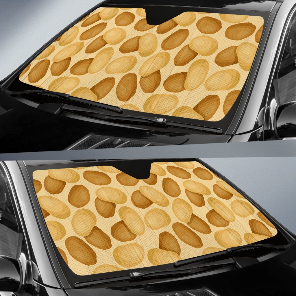 Potato Pattern Print Car Sun Shade-grizzshop