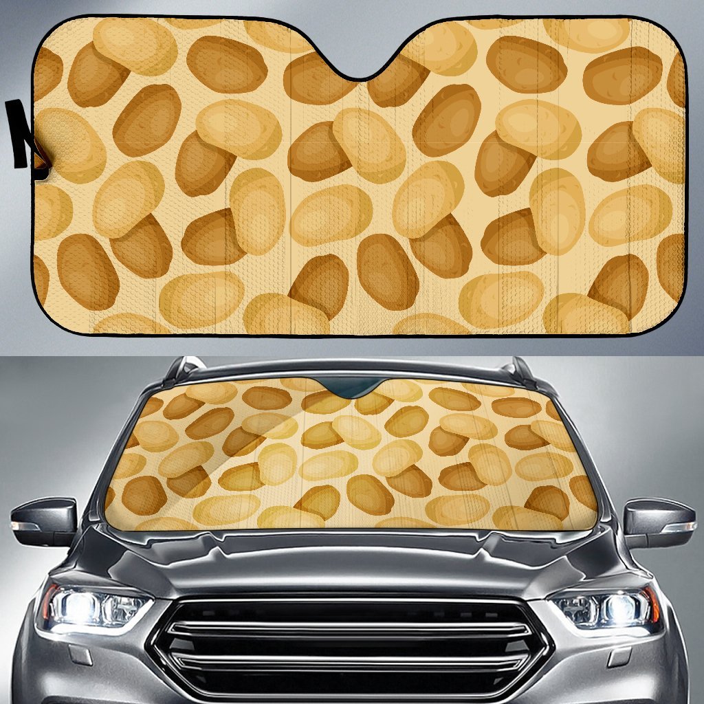 Potato Pattern Print Car Sun Shade-grizzshop