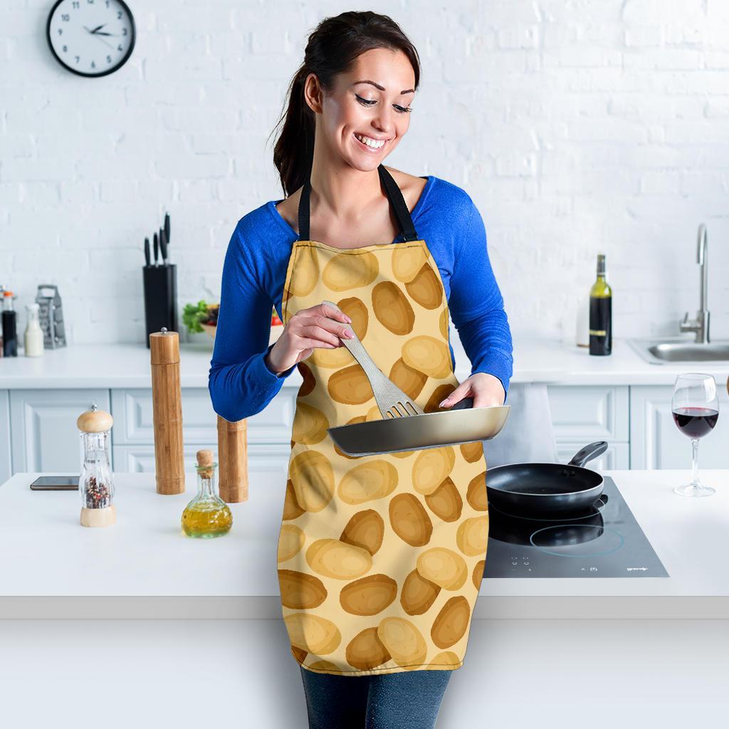 Potato Pattern Print Women's Apron-grizzshop
