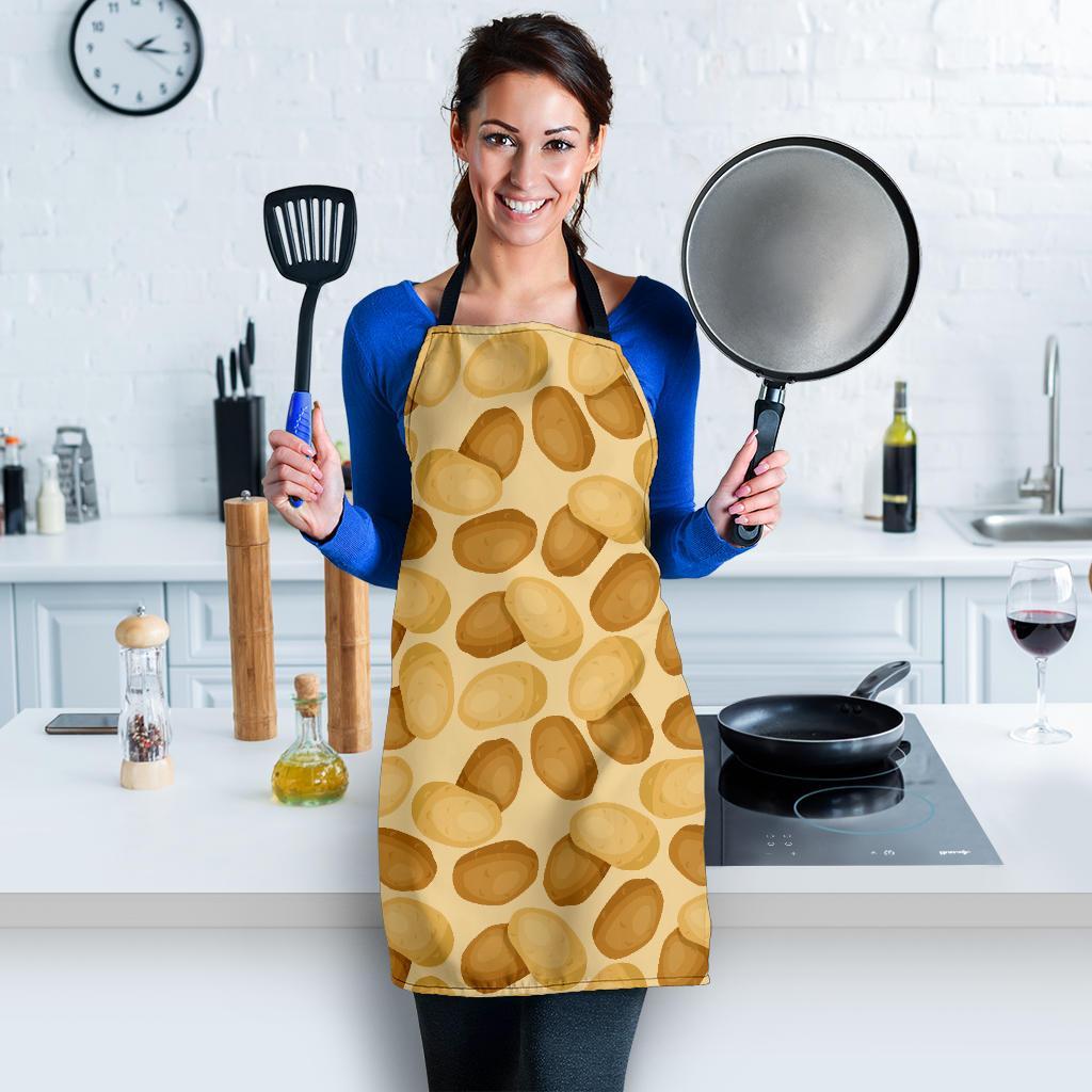 Potato Pattern Print Women's Apron-grizzshop