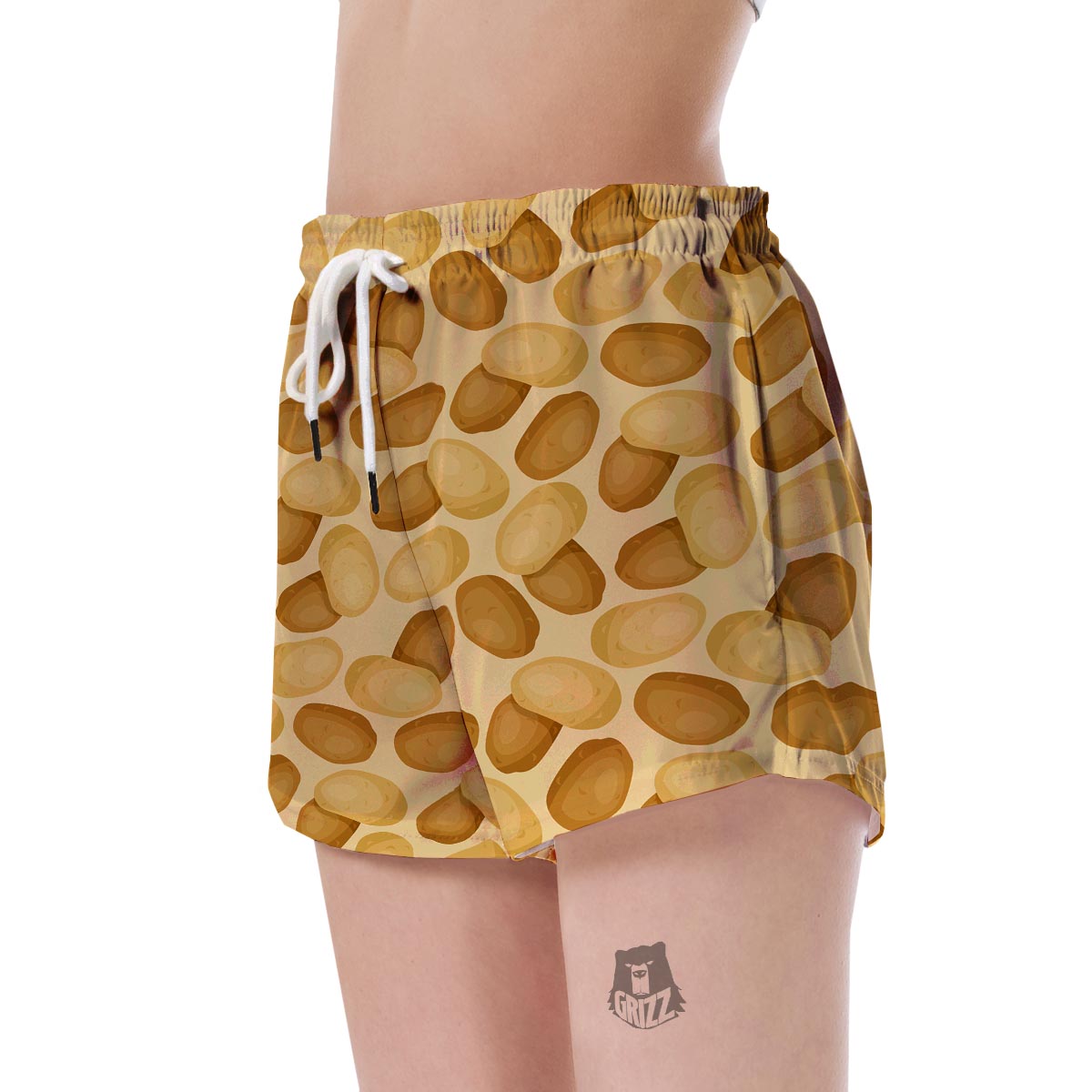 Potato Pattern Print Women's Shorts-grizzshop