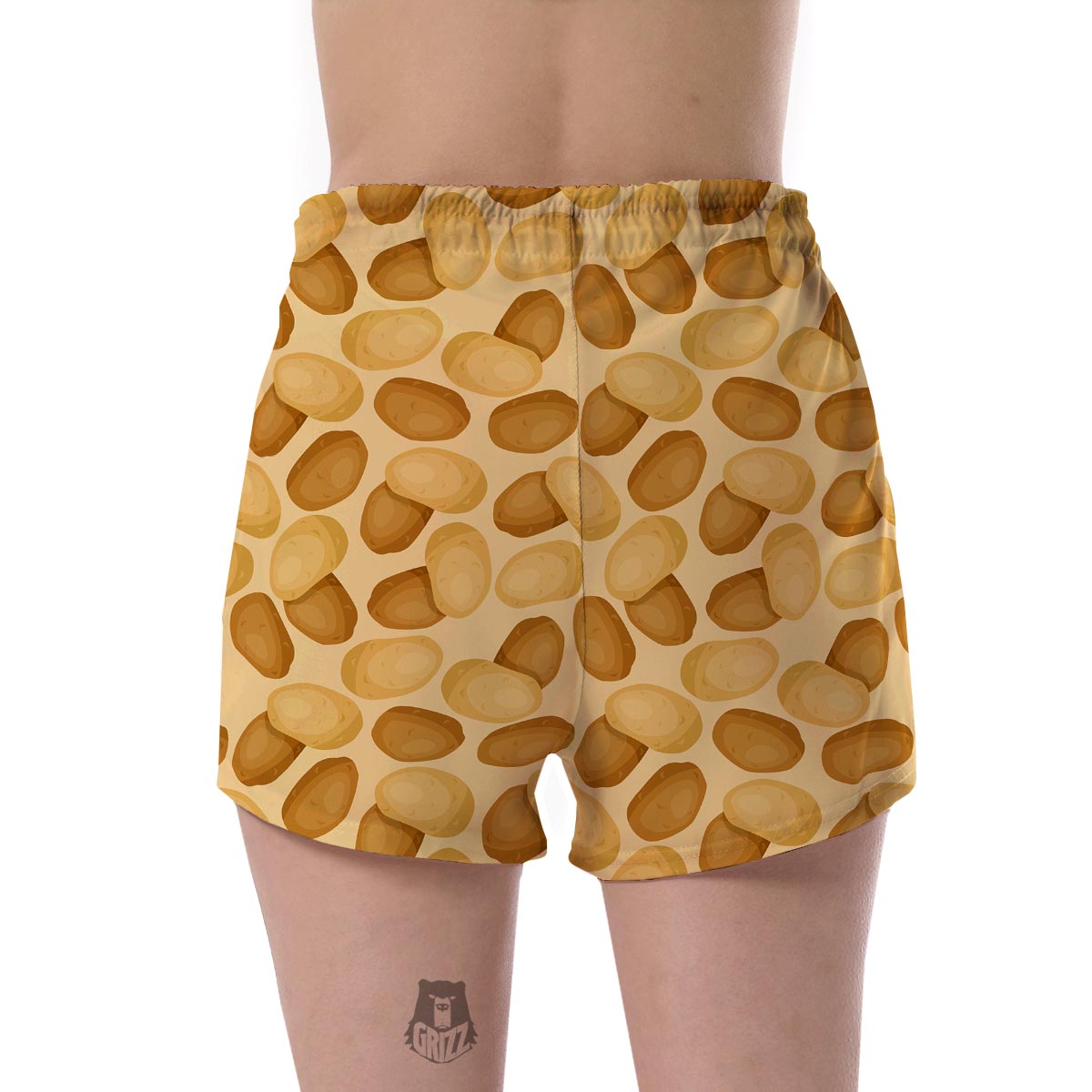 Potato Pattern Print Women's Shorts-grizzshop