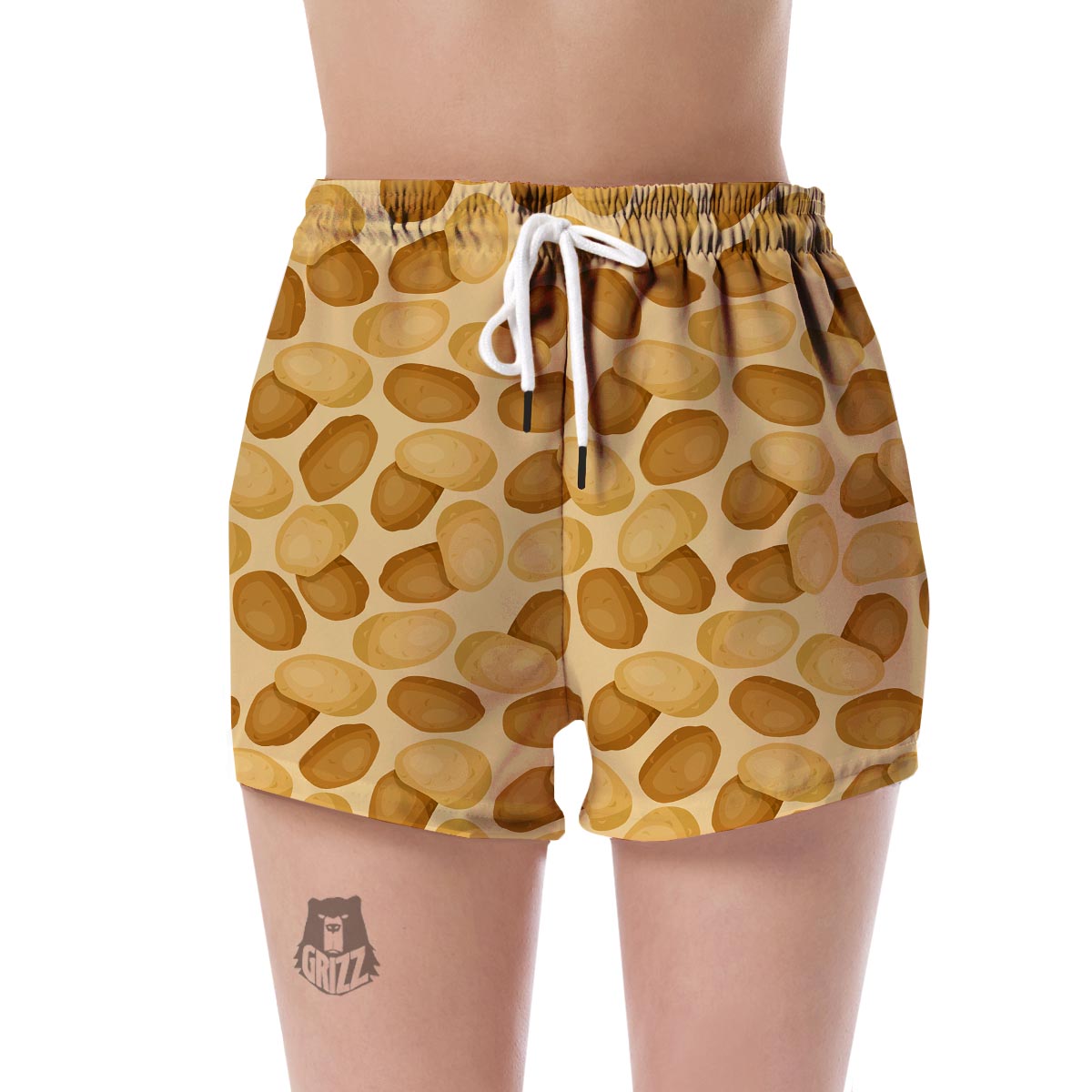 Potato Pattern Print Women's Shorts-grizzshop