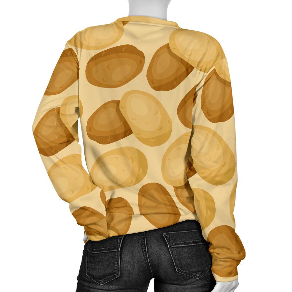 Potato Pattern Print Women's Sweatshirt-grizzshop