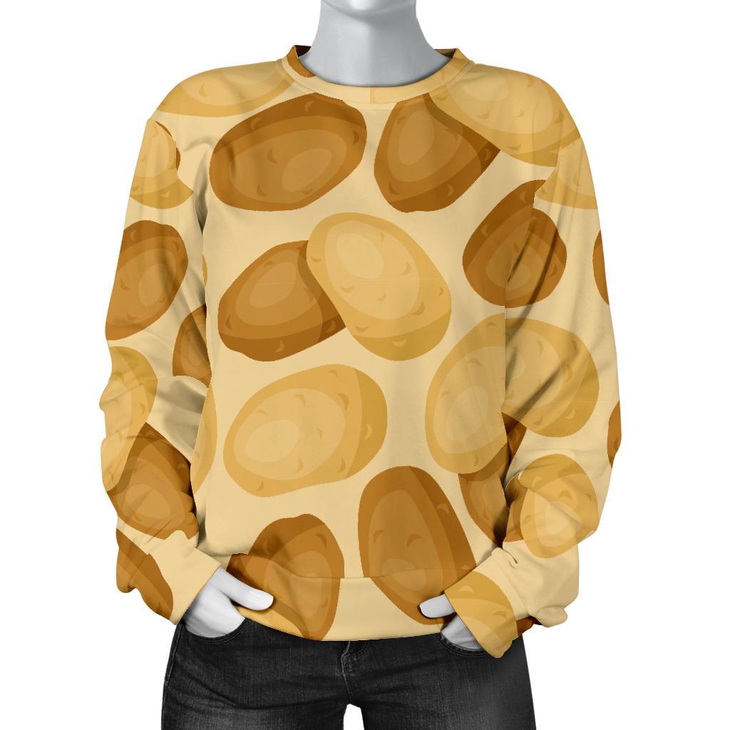 Potato Pattern Print Women's Sweatshirt-grizzshop