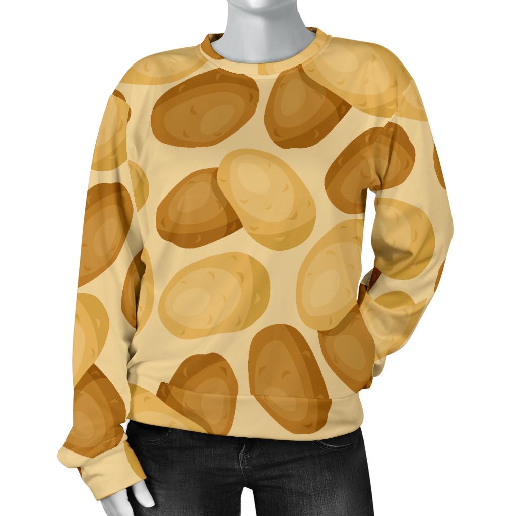 Potato Pattern Print Women's Sweatshirt-grizzshop