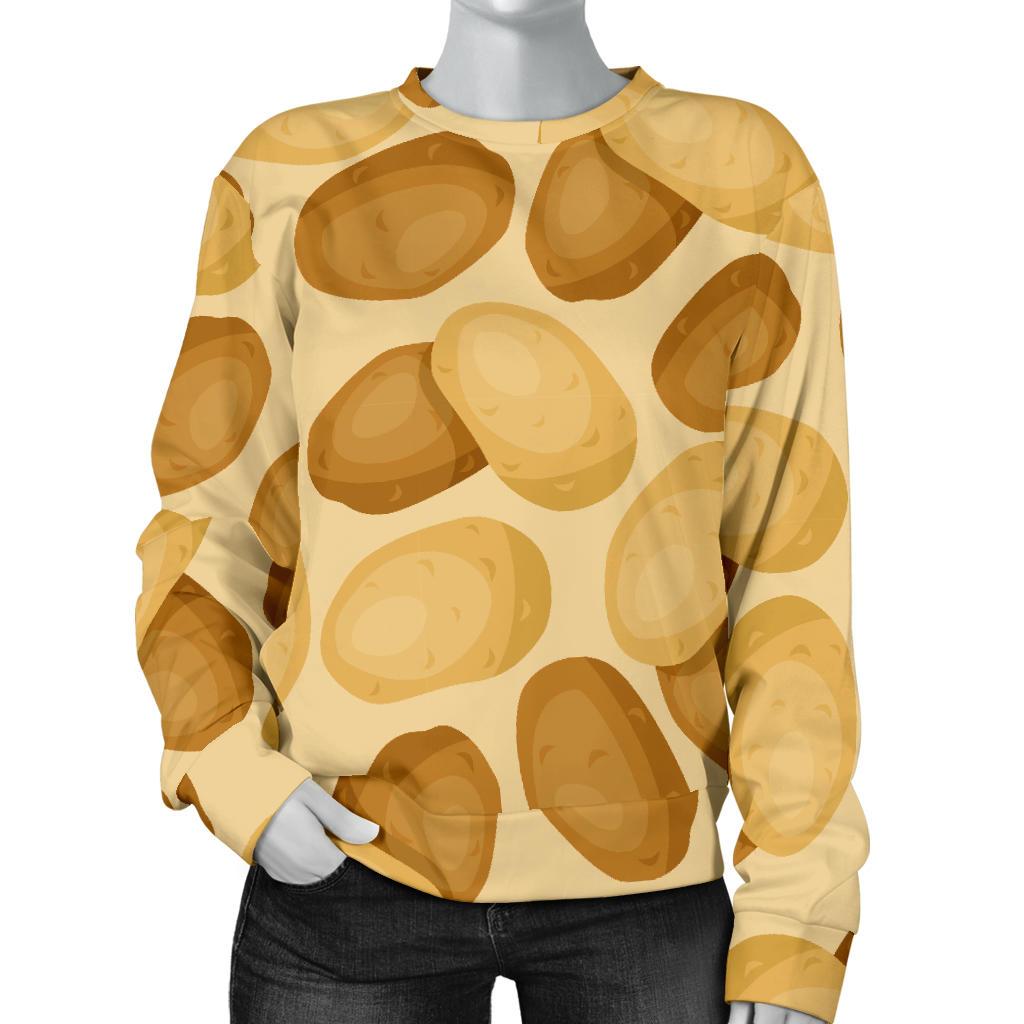 Potato Pattern Print Women's Sweatshirt-grizzshop
