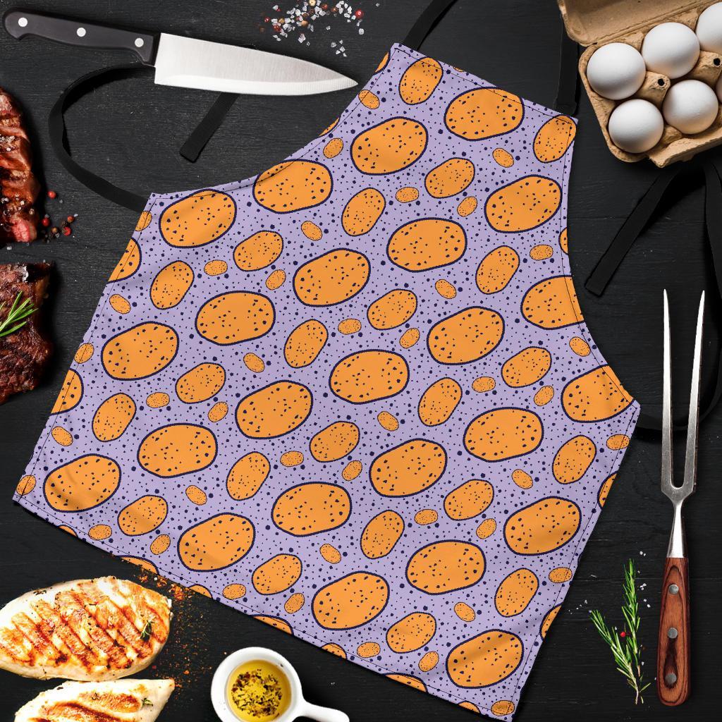 Potato Print Pattern Men's Apron-grizzshop