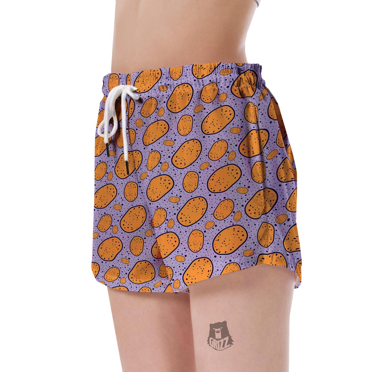Potato Print Pattern Women's Shorts-grizzshop