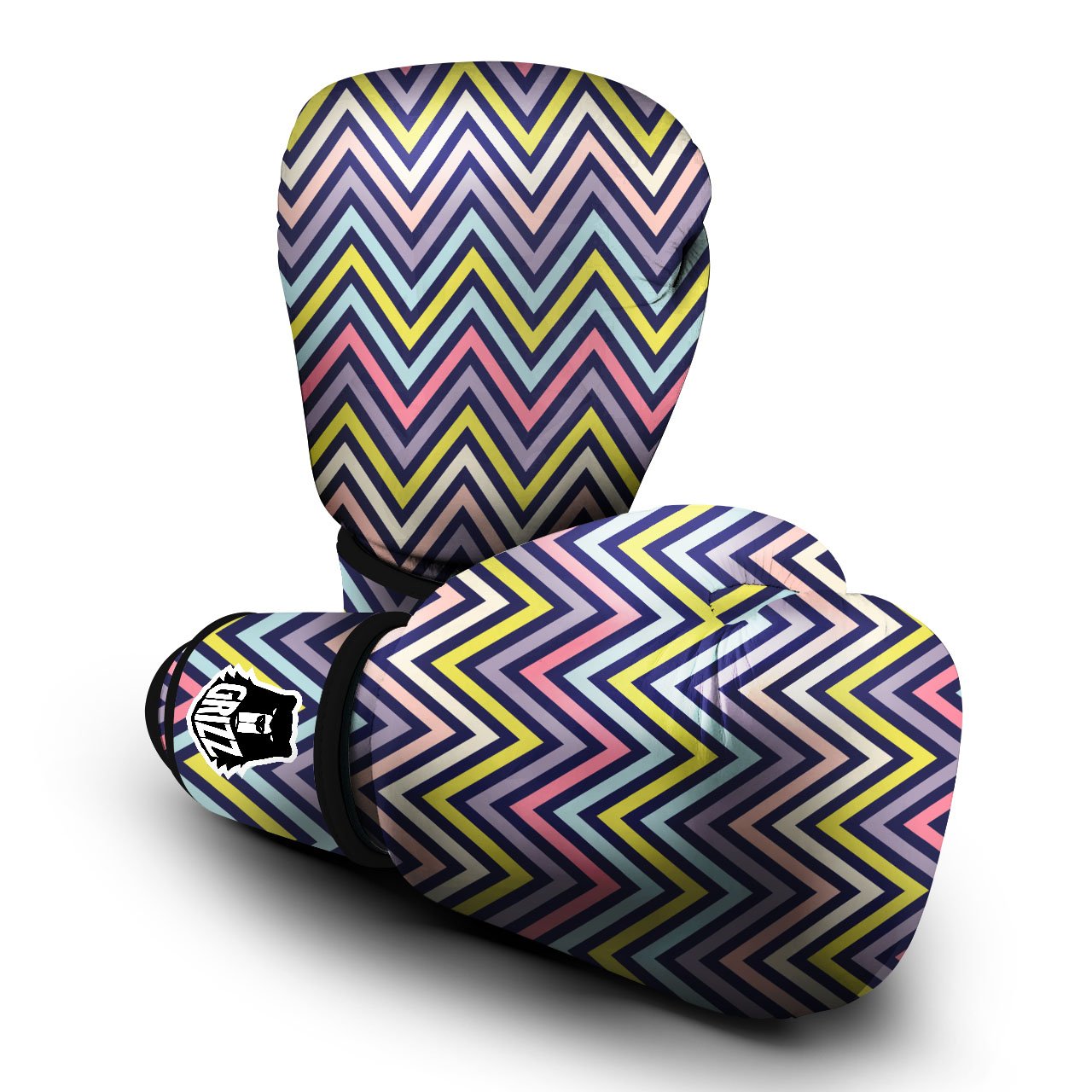 Pride Zigzag Rainbow Gay Print Pattern Boxing Gloves-grizzshop