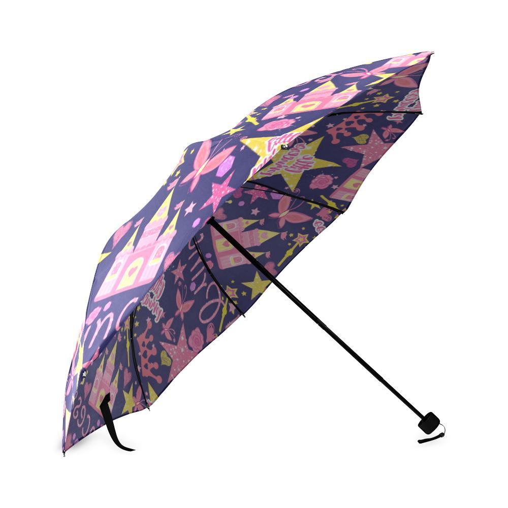 Princess Fairy Pattern Print Foldable Umbrella-grizzshop