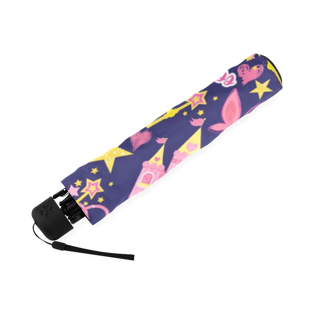 Princess Fairy Pattern Print Foldable Umbrella-grizzshop
