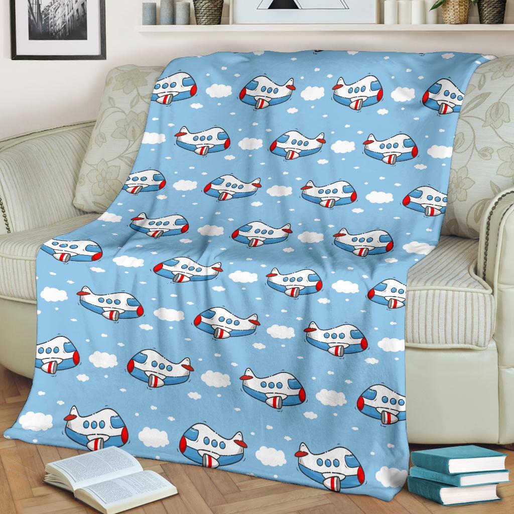 Print Airplane Pattern Blanket-grizzshop