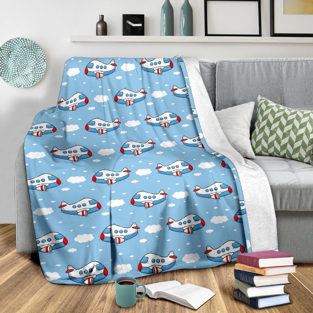 Print Airplane Pattern Blanket-grizzshop