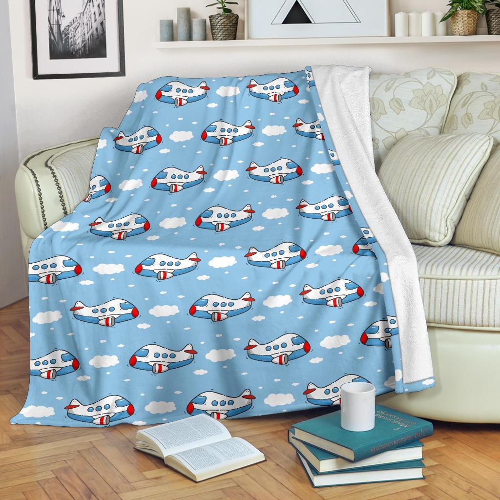Print Airplane Pattern Blanket-grizzshop