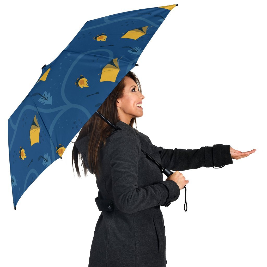 Print Camper Pattern Automatic Foldable Umbrella-grizzshop