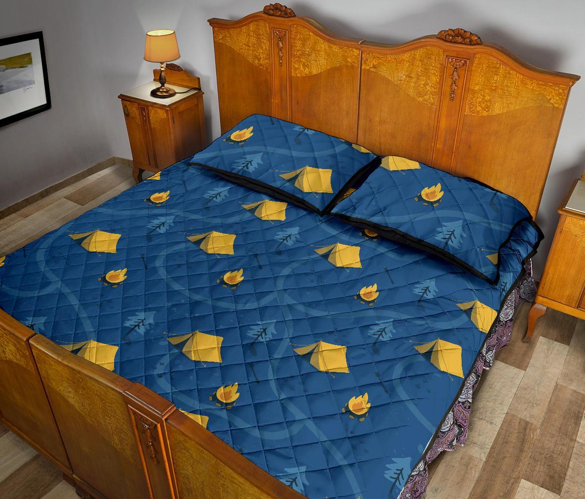 Print Camper Pattern Bed Set Quilt-grizzshop