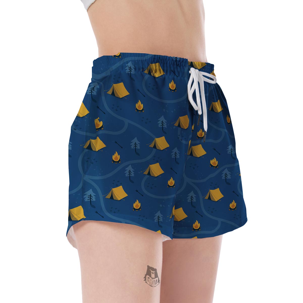 Print Camper Pattern Women's Shorts-grizzshop