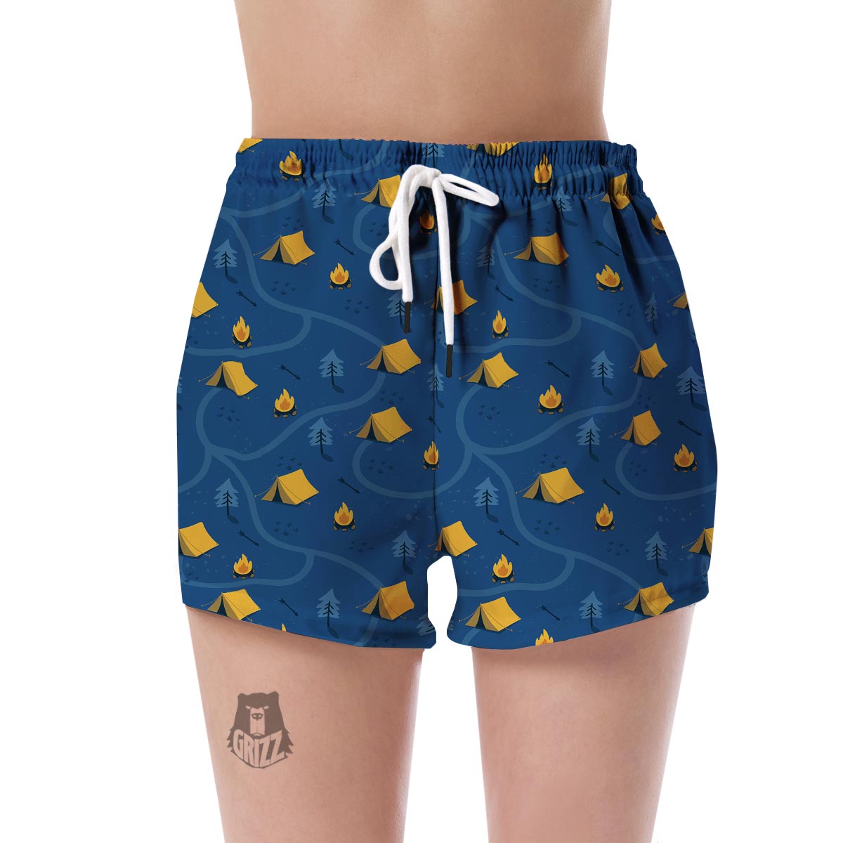 Print Camper Pattern Women's Shorts-grizzshop