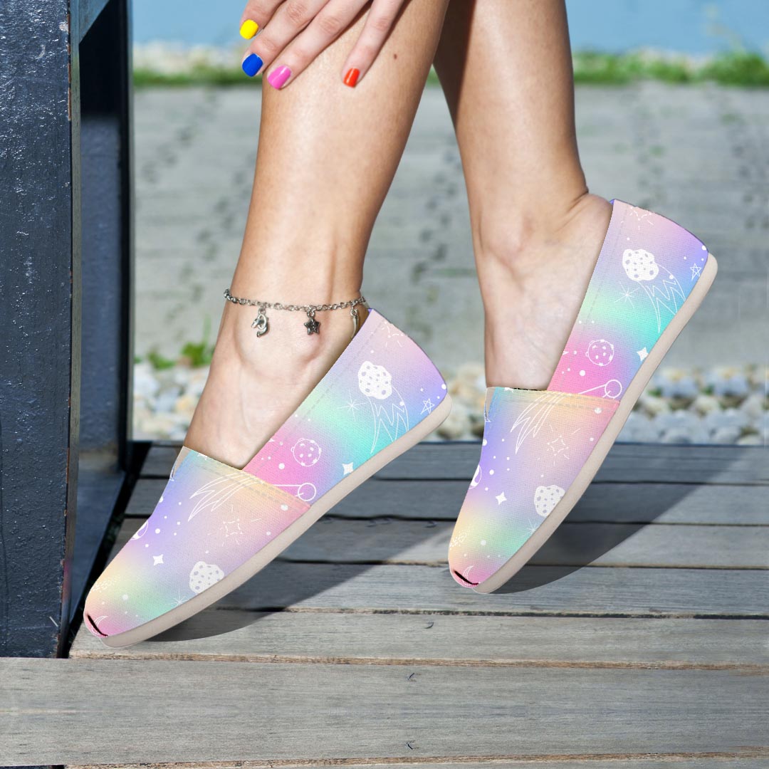 Print Holographic Canvas Shoes-grizzshop