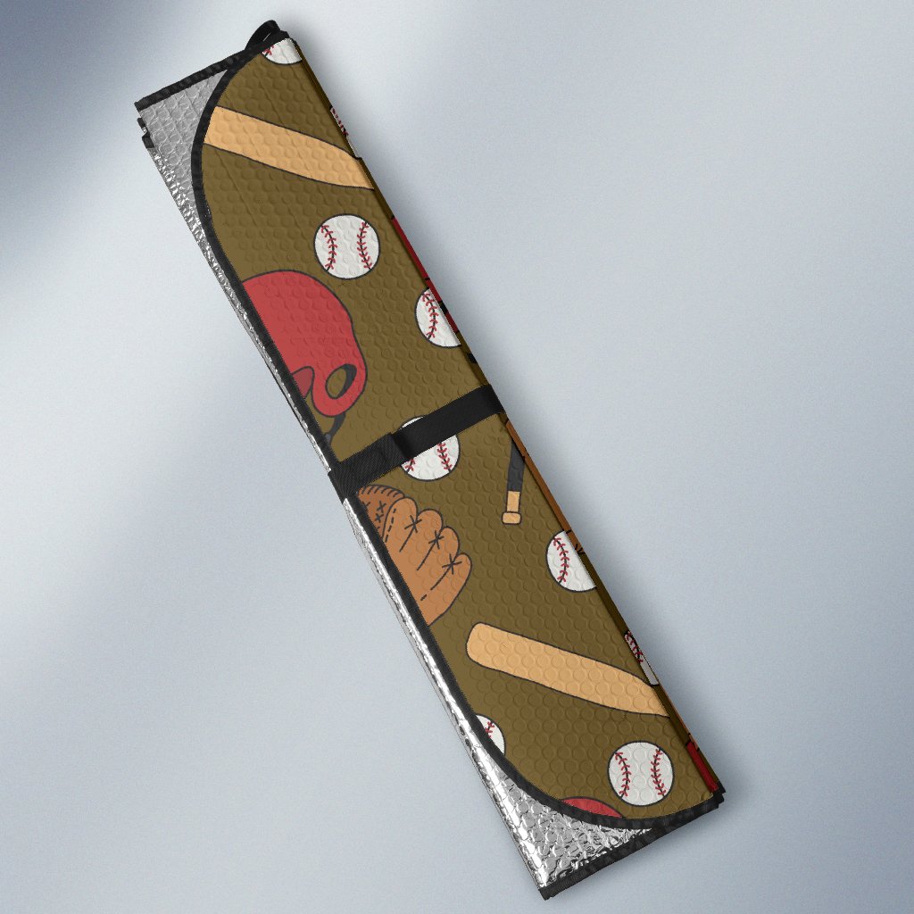 Print Pattern Baseball Car Sun Shade-grizzshop