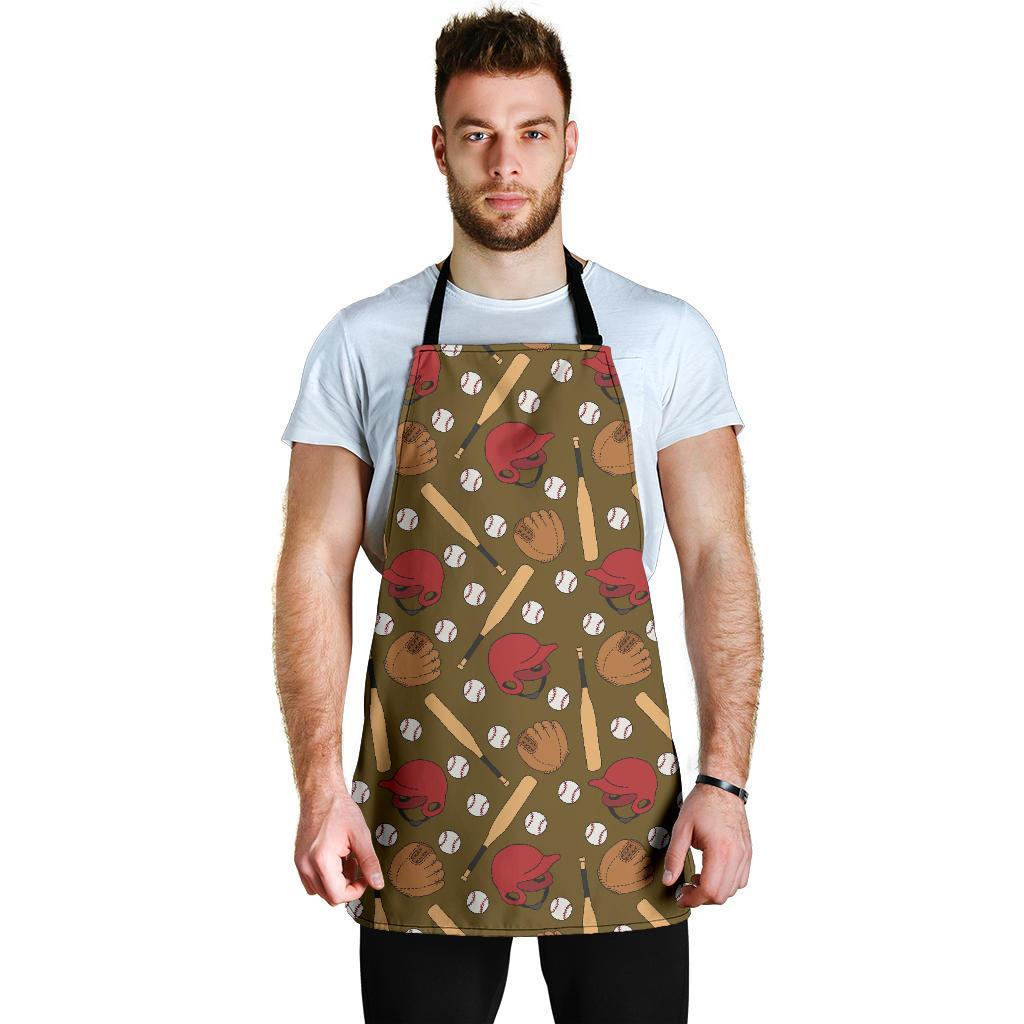 Print Pattern Baseball Men's Apron-grizzshop