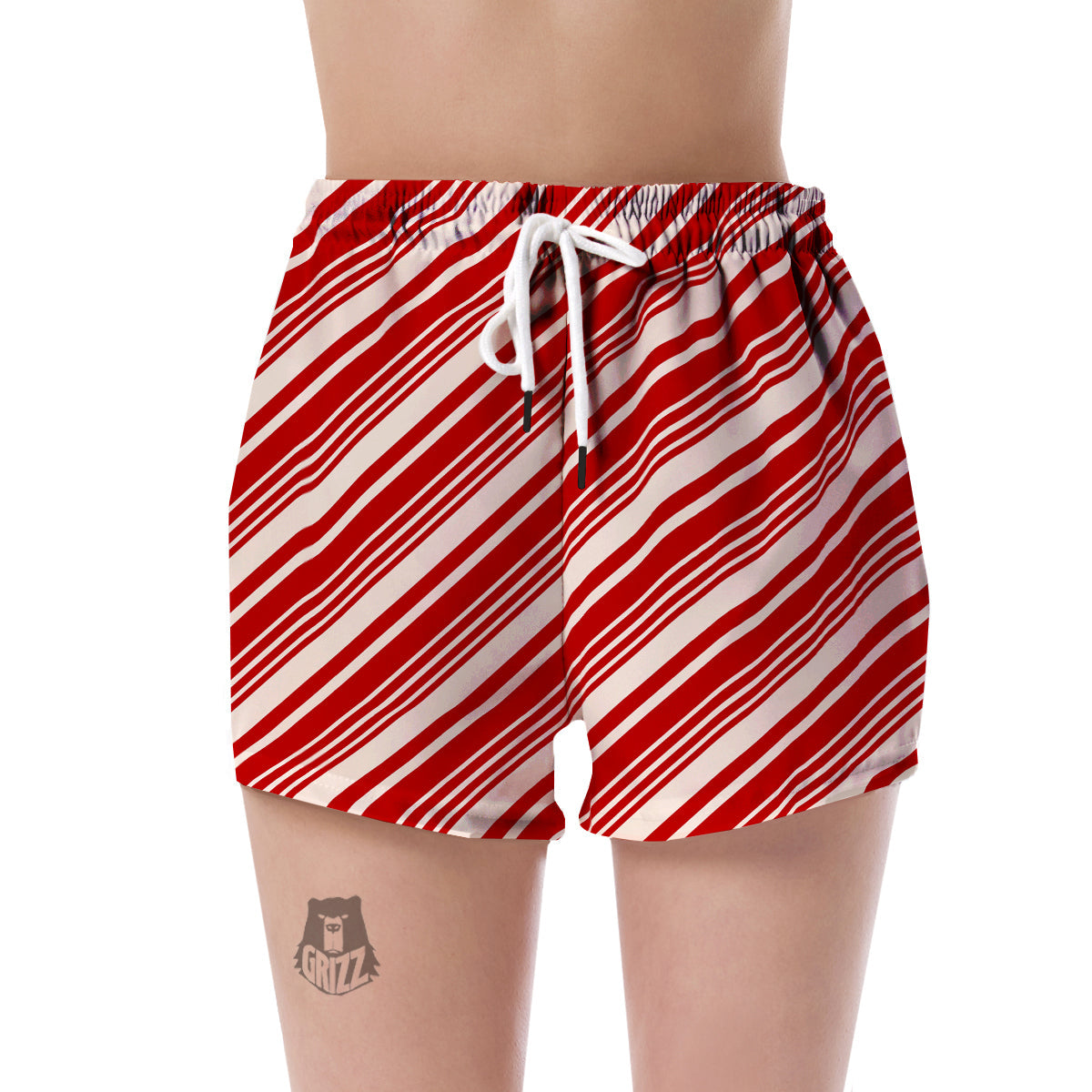 Print Pattern Cady Cane Women's Shorts-grizzshop