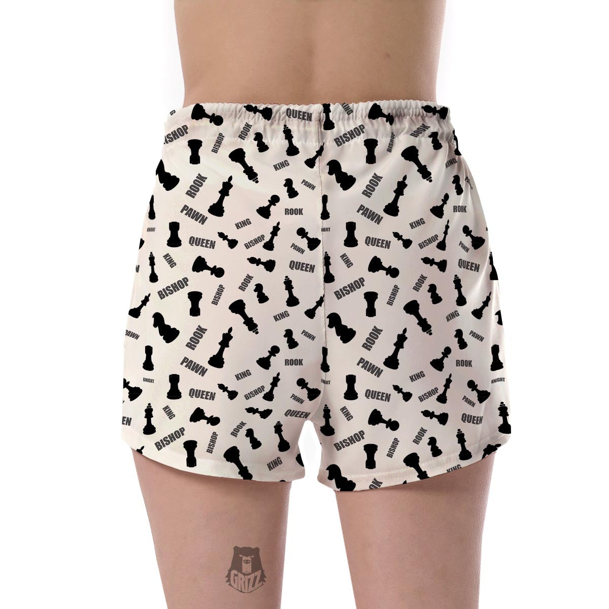 Print Pattern Chess Women's Shorts-grizzshop