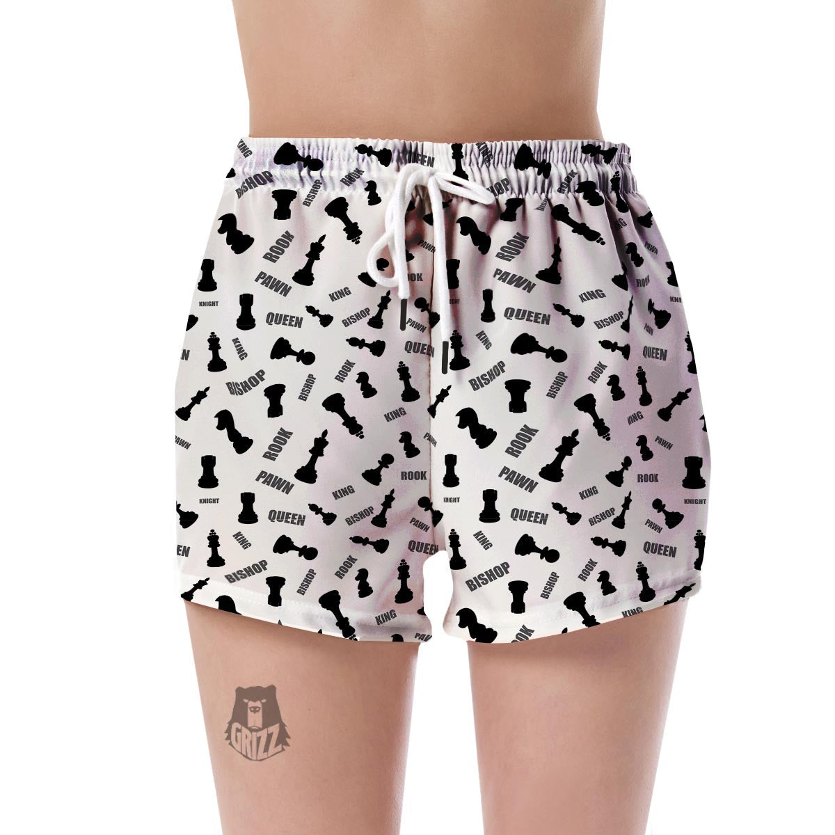 Print Pattern Chess Women's Shorts-grizzshop
