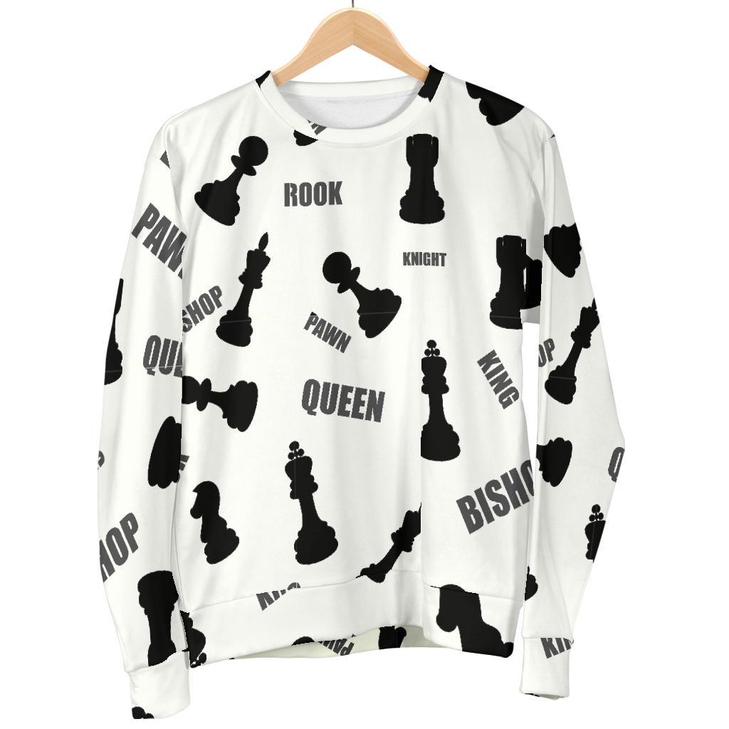Print Pattern Chess Women's Sweatshirt-grizzshop