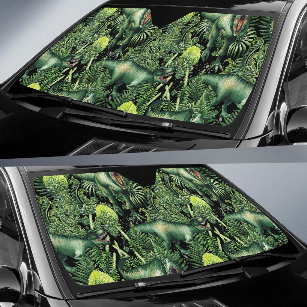 Print Pattern Dinosaur T rex Car Sun Shade-grizzshop