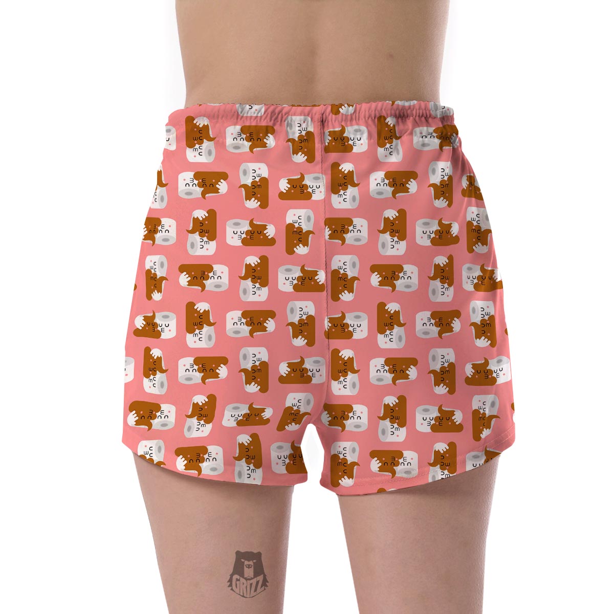 Print Pattern Emoji Poop Women's Shorts-grizzshop